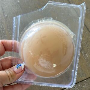 Nude Silicone Nipple Covers package open has two w plastic on